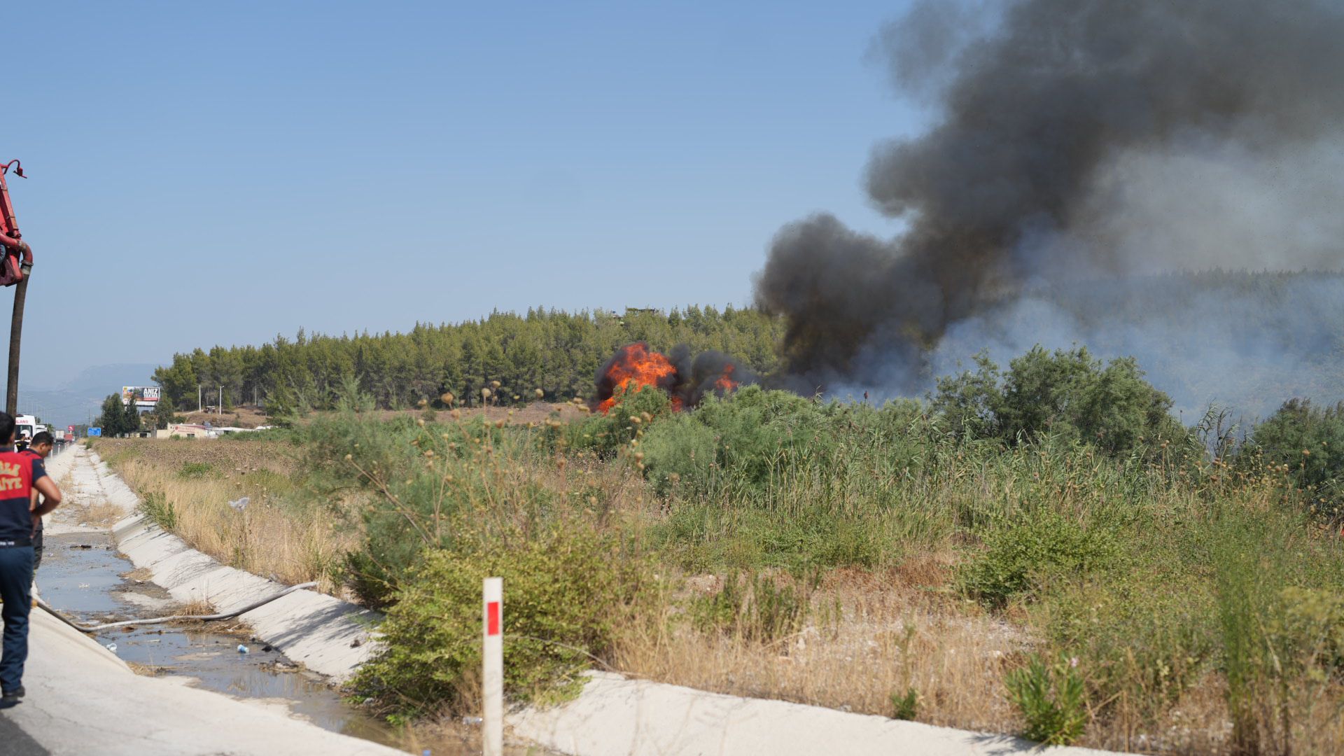 MİLAS-BODRUM HAVALİMANI YANGININDAN ÖZEL GÖRÜNTÜLER