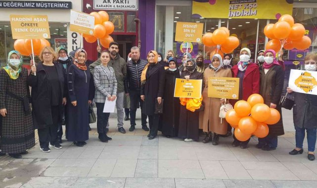 AK Partili kadınlar şiddete karşı tek ses oldu