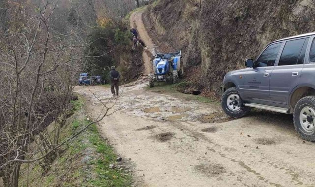 Alaplı'da örtü yangını paniğe neden oldu