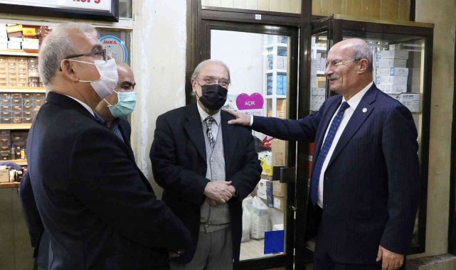 ATO Başkanı Baran, Posta Caddesi'ndeki işletmeleri ziyaret etti