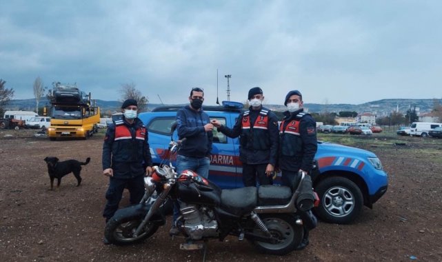 Aydın'da çalınan motosiklet Manisa'da sahibine teslim edildi