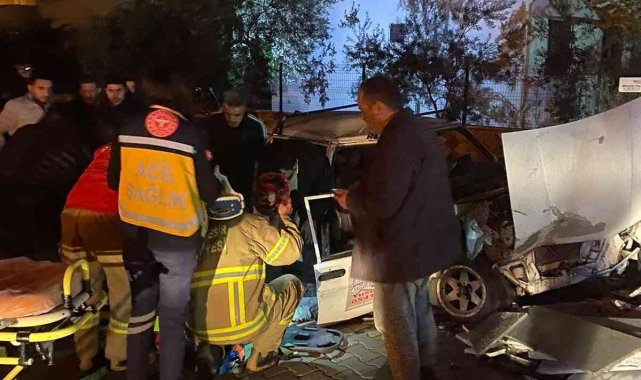 Balıkesir'de forklift ile otomobil çarpışt: 1 yaralı