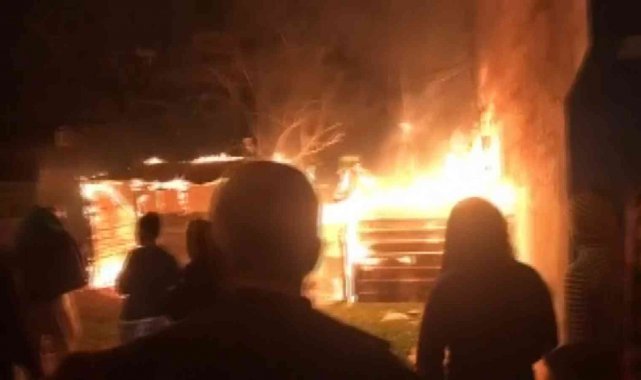 Bursa'da lodosun etkisiyle büyüyen yangın paniğe sebep oldu