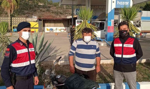 Çaldığı motosiklet ile yakaladı