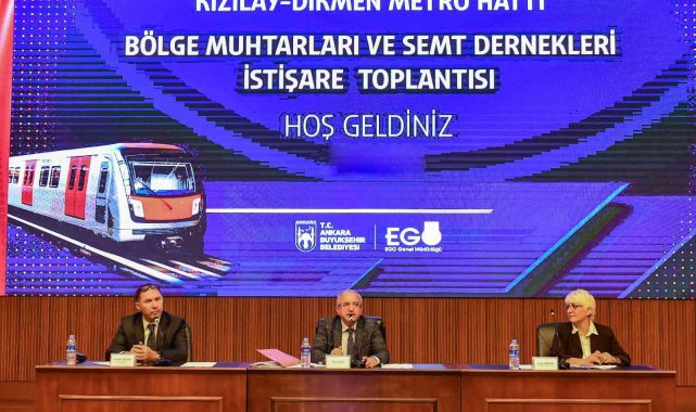 EGO, Çankaya'da muhtarlara 'Kızılay-Dikmen Metro Hattı Projesi'ni anlattı