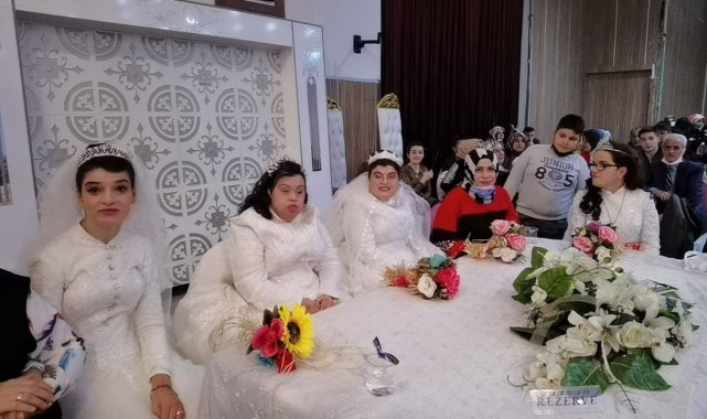 Engelli genç kızların gelinlik hayali gerçek oldu