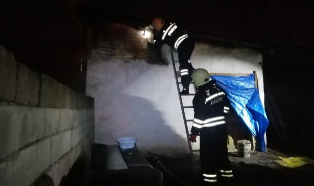 Erzincan'da odunlukta çıkan yangın korkuttu