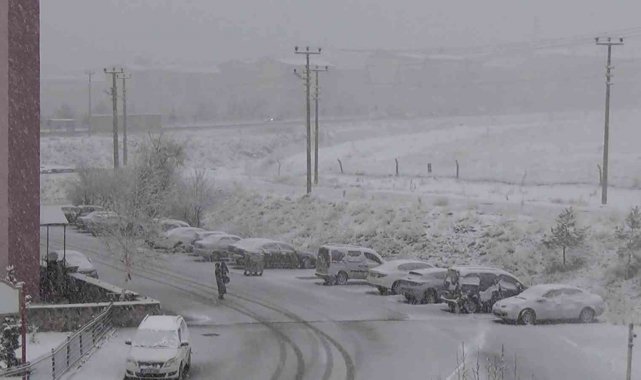 Erzurum'da gençlerin kartopu keyfi
