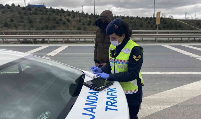 Eyüpsultan'da hafriyat kamyonlarına yönelik drone destekli denetim