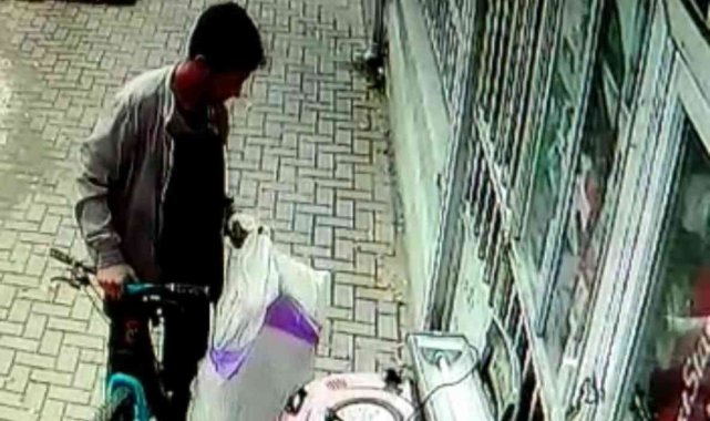 Isıtıcı ve fırın çalan hırsız saniye saniye kamerada