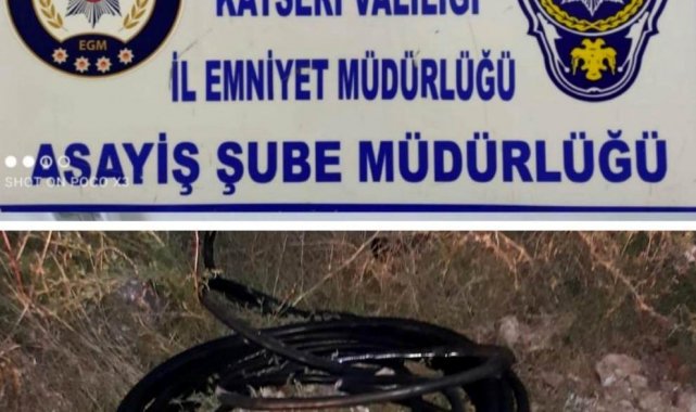 Kablo çaldığı belirlenen şüpheli yakalandı