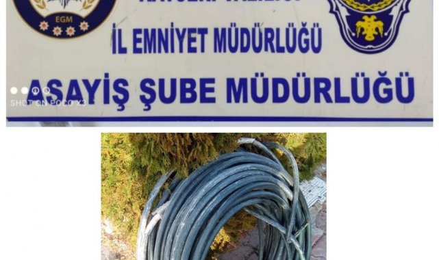Kablo hırsızları yakalandı