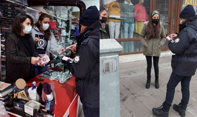 Kadına yönelik şiddet konusunda emniyet görevlileri vatandaşı bilgilendirdi
