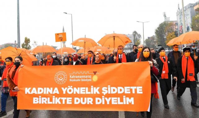 Kahramanmaraş'ta "kadına şiddete hayır" yürüyüşü