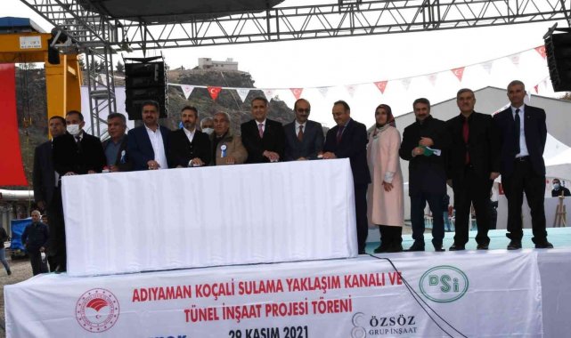 Koçali Barajı'nın sulama kanalı tüneline başlandı