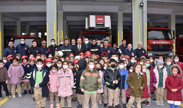 Konya'da minik öğrenciler yangın konusunda bilinçleniyor
