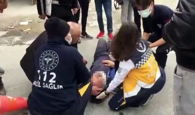 Lodosun uçurduğu saç levha inşaat bekçinin üzerine düştü