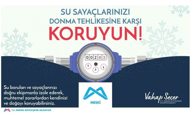 MESKİ, su sayaçlarındaki donma tehlikesine karşı uyardı