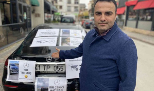 Milyonluk araç 2 kez yolda kalınca sahibi böyle protesto etti