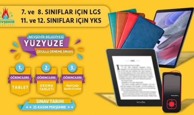 Nevşehir Belediyesinden ödülü deneme sınavı