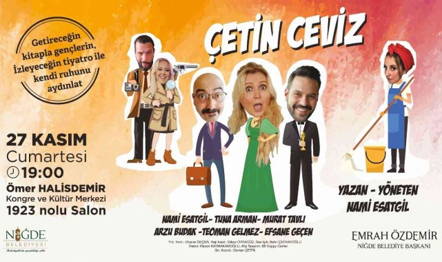 Niğde Belediyesi'nden Ücretsiz Tiyatro Etkinliği ve Kitap Kampanyası