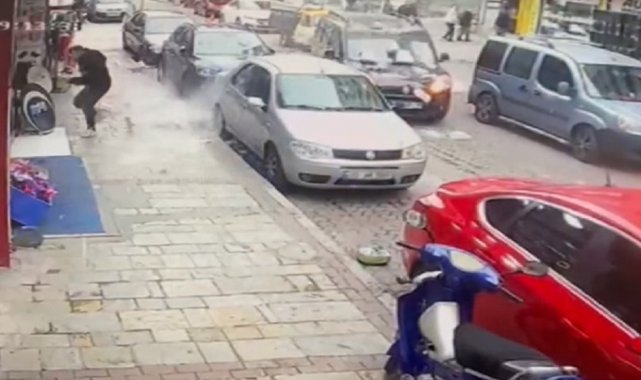 Ölümün teğet geçtiği anlar kamerada