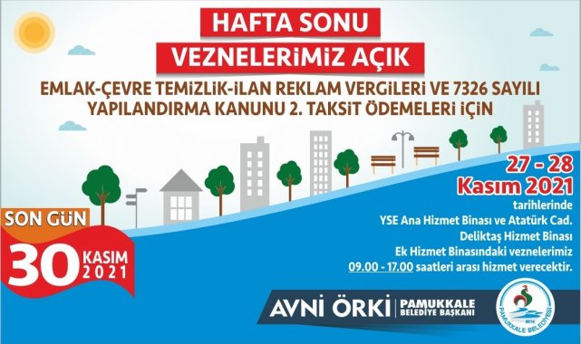 Pamukkale'de hafta sonu vezneler açık olacak