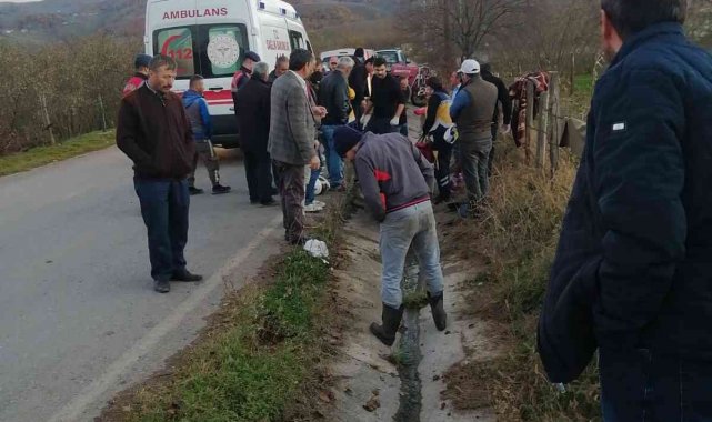 Sürücüsünün kontrolünden çıkan motosiklet devrildi: 1 yaralı