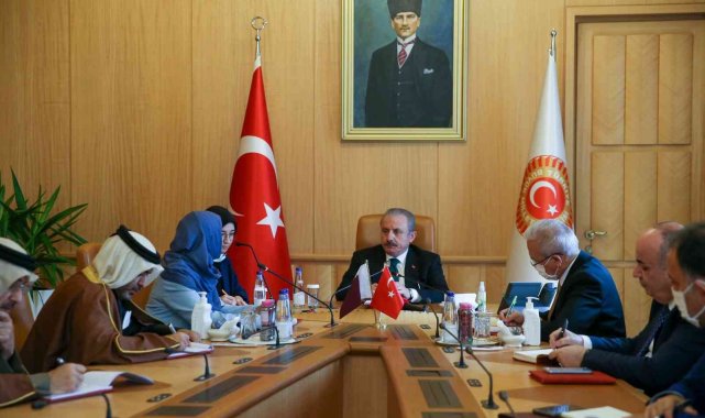 TBMM Başkanı Şentop, Katar Şura Meclisi Başkan Yardımcısı Hamda Bint Hassan Al-Sulaiti'yi kabul etti