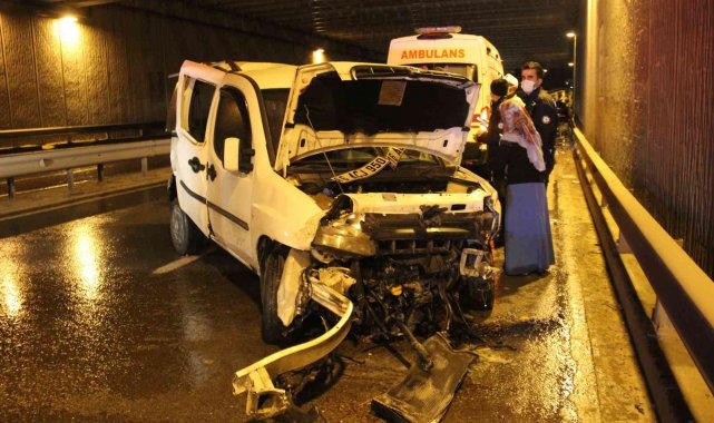 Tünelde meydana gelen kazada 3 kişi yaralandı