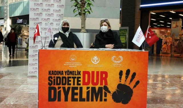 Yenişehir Belediyesi kadına yönelik şiddeti önleme farkındalık etkinliği düzenledi
