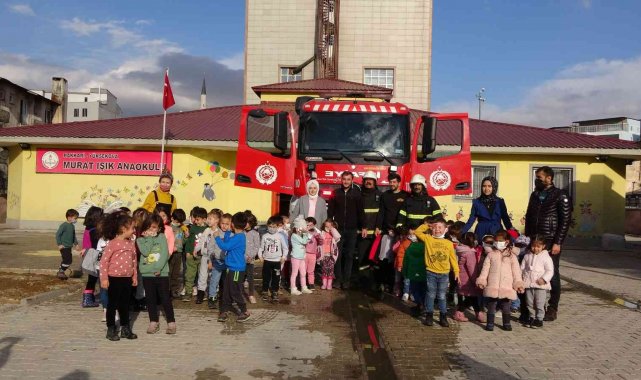 Yüksekovalı minikler itfaiye erleriyle tanıştı