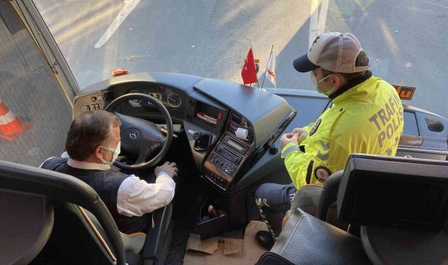 15 Temmuz Demokrasi Otogarı'nda kış lastiği denetimi