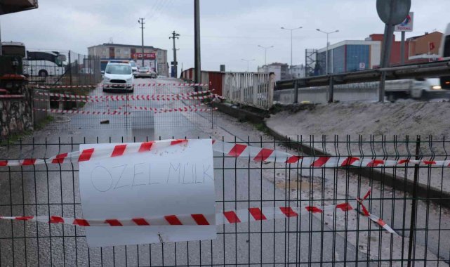 'Arsamdan yol geçti' diyerek işlek yolu trafiğe kapattı