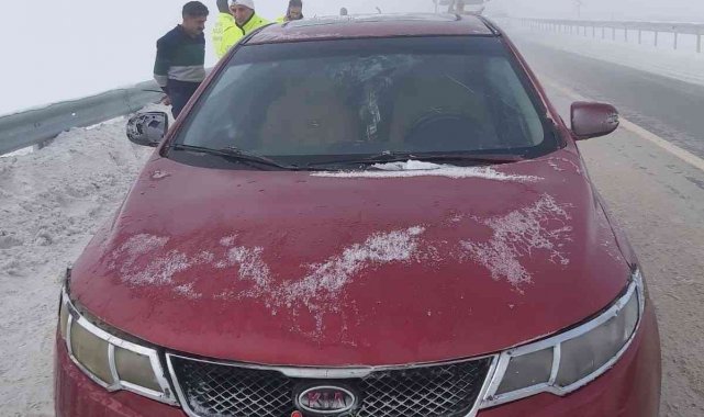 Ağrı'da 'dur' ihtarına uymayan sürücü kovalamaca sonucu yakalandı