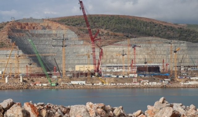 Akkuyu NGS'de 1'nci ünitenin pompa istasyonunun temeli inşa ediliyor