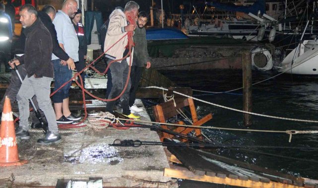 Akyaka'da lodos tekne batırdı