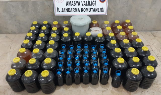 Amasya&#039;da bin 200 litre kaçak içki ele geçirildi