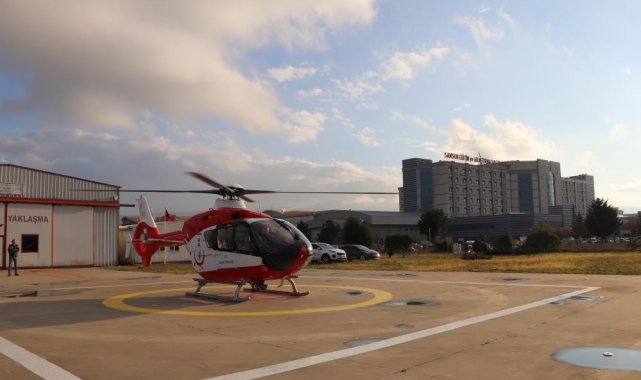 Ambulans helikopter Meryem bebek için havalandı