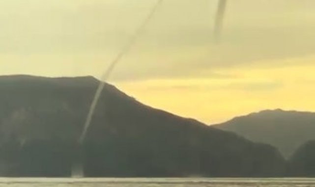 Antalya'da denizde çıkan hortumlar korkuttu