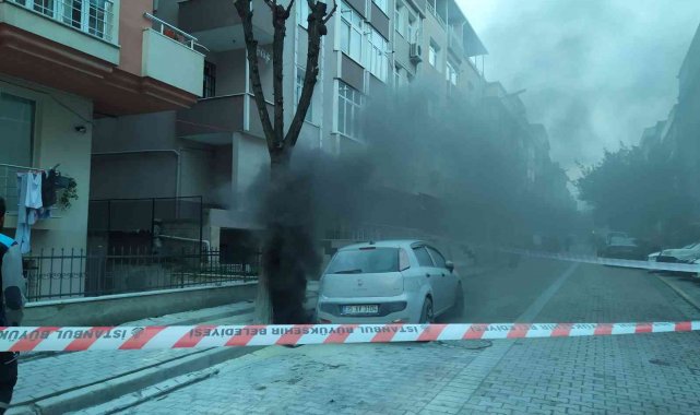 Aracı yanmaktan böyle kurtarmaya çalıştılar