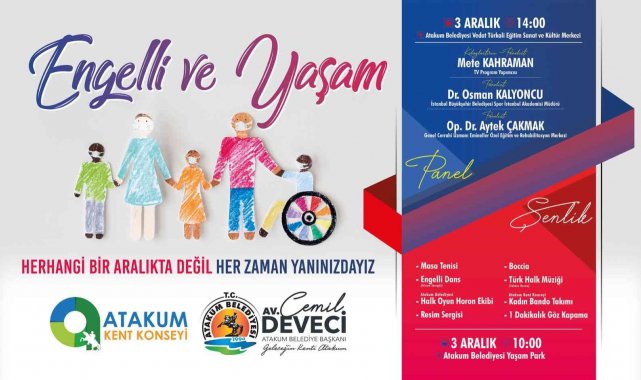 Atakum'da Engelliler Günü'ne özel program