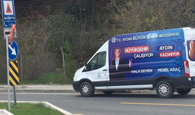 Aydın Büyükşehir'in Halk Ekmek aracına saldırı