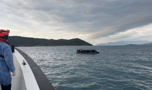 Aydın&#039;da 32 düzensiz göçmen kurtarıldı
