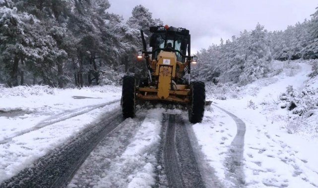 Aydın&#039;da kar yağışı etkili oldu