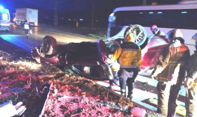 Bandırma'da yağmurla gelen kaza; 1 yaralı