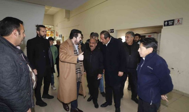 Başkan Sayan otobüs terminali esnafını ziyaret etti