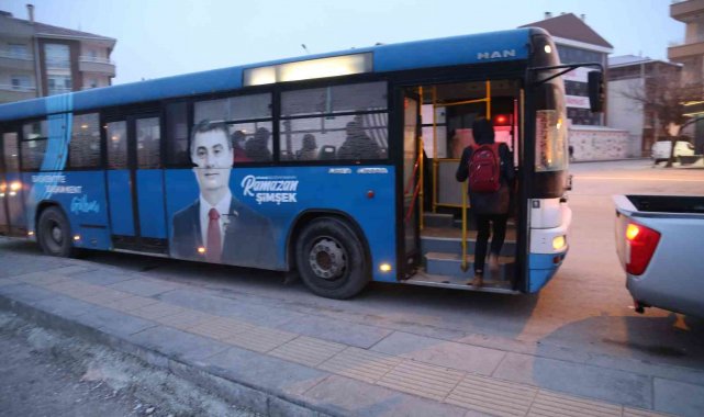 Başkan Şimşek'ten öğrencilere ücretsiz okul servisi desteği