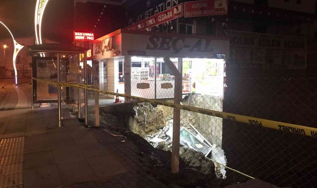 Başkent'te bir kuruyemiş dükkanında çökme meydana geldi