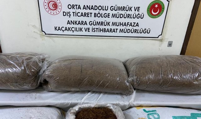 Başkentte 1 ton 150 kilogram tütün ele geçirildi